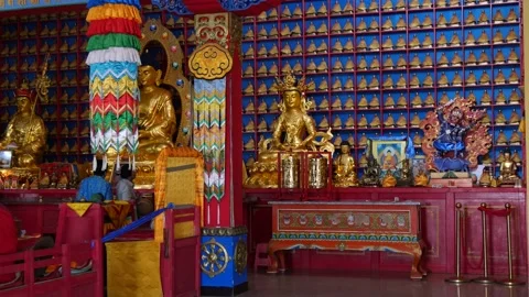 Buddhist temple in Mongolia. Khamar Khiid Monastery. Stock Footage 133629185