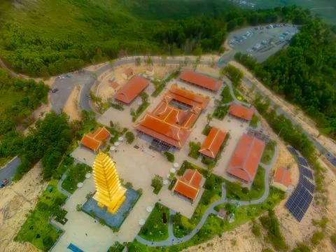 Buddhist temple on the mountain. Photos