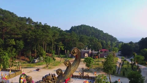 Buddhist temple in the mountains Stock Footage 243374480