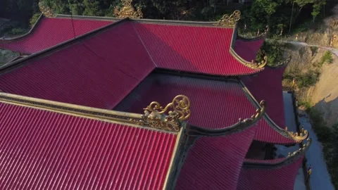 Buddhist temple in the mountains Stock Footage 243375321