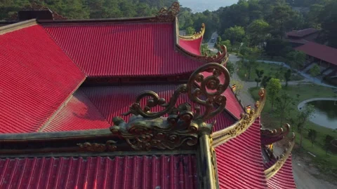 Buddhist temple in the mountains Stock Footage 243375325
