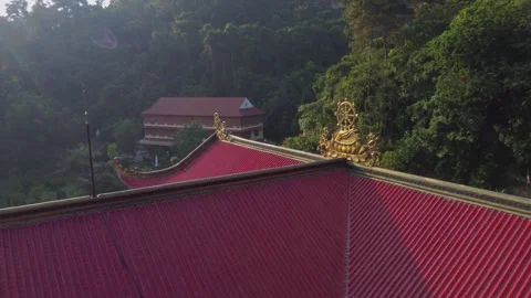 Buddhist temple in the mountains Stock Footage 243375833