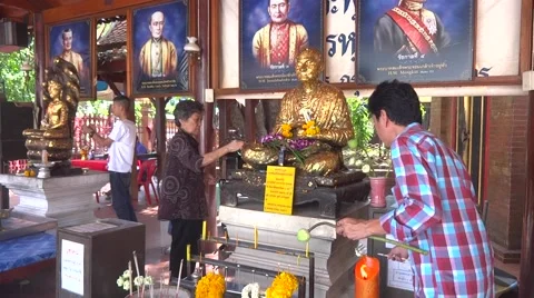 Buddhist temple Thailand  Stock Footage 45284727