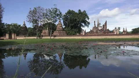 Buddhist temple in Thailand Stock Footage 69086676