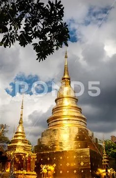 Buddhist temple in Thailand Stock Photos