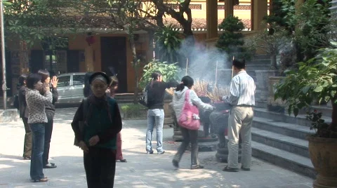 Buddhist temple, Vietnam Stock Footage 289282