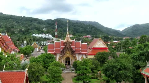 Buddhist temple Wat Chalong 스톡 동영상 54918532