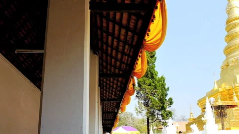 Buddhist Temple Wat Phra That Chae Haeng Stock Footage 247494109
