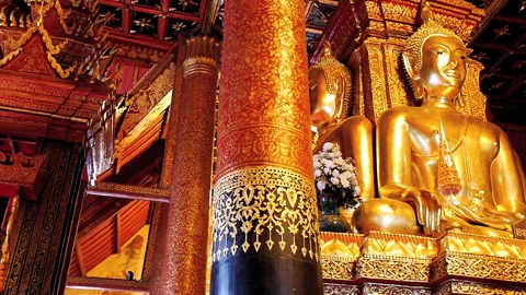 Buddhist Temple Wat Phumin Nan Stock Footage 247493587