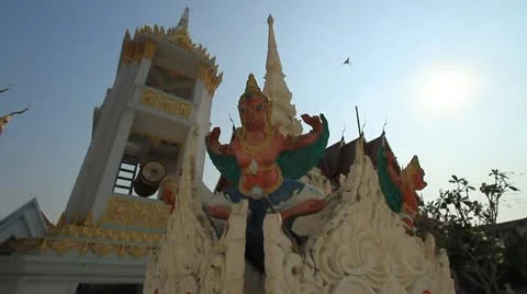 Buddhist temples in Thailand. 库存影片 10796413