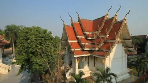 Buddhist temples in Thailand. Stock Footage 10796605