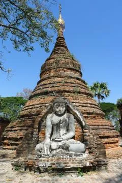 Buddhist tower in myanmar Foto stock