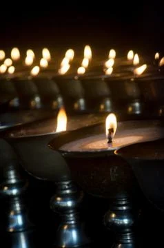 Buddhistcandles Stock Photos