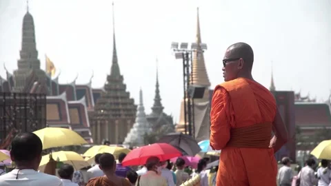 Buddhists and devotees to pay homage to the Buddha&amp;#039;s sacred tooth relics Stock-Footage 315427405