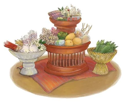 Buddhist's Day Stock Illustration