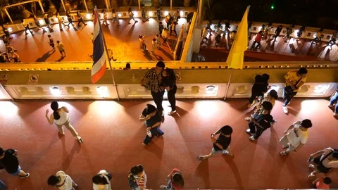 Buddhists in temple 스톡 동영상 120379678