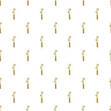 Budding plant propagation pattern on white background Stock Illustration