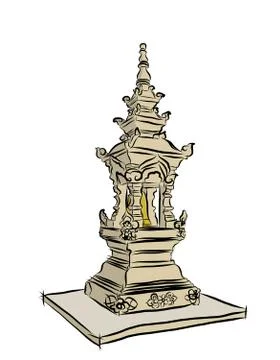 Buddist pagoda Stock Illustration