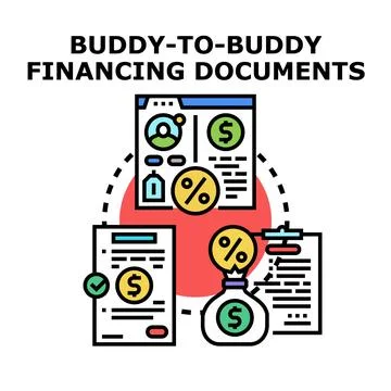 Buddy to buddy financing documents and trusted agreement Ilustração Stock