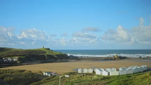 Bude Timelapse Beach Clouds Timelapse Sea Cloudy Stock Footage 221637269