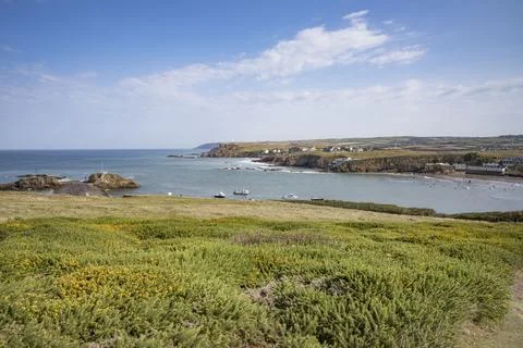 Bude vista from cliif top Fotos Stock