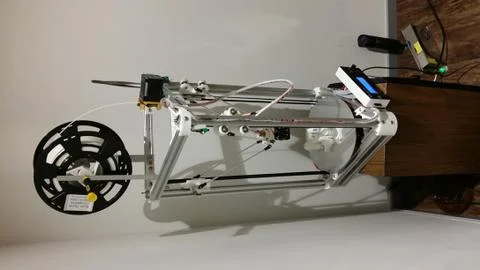 Budget 3d printer is ready to work Stock Photos