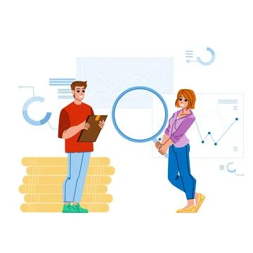 Budget analyse vector Stock Illustration