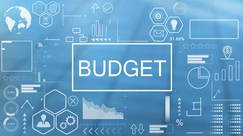 Budget, Animated Typography Stock Footage 116353212