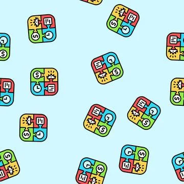 Budget authority needs timeline vector seamless pattern Stock Illustration