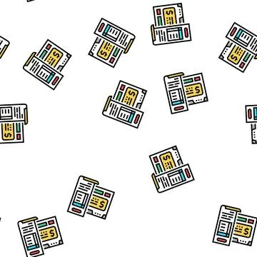 Budget calculating vector seamless pattern イラスト素材