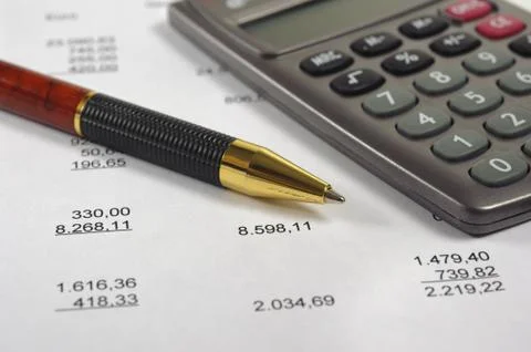 Budget calculation Stock Photos
