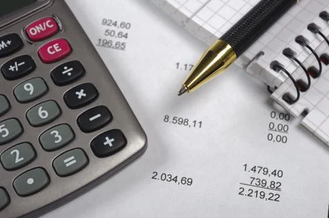 Budget calculation Stock Photos