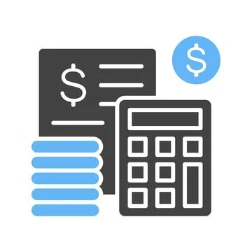 Budget Calculations icon vector image. Stock Illustration