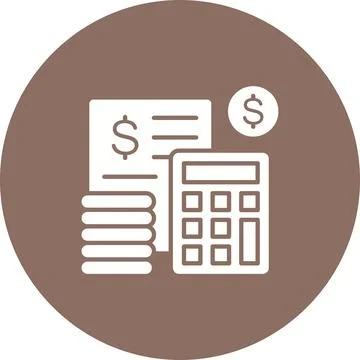 Budget Calculations icon vector image. Stock Illustration
