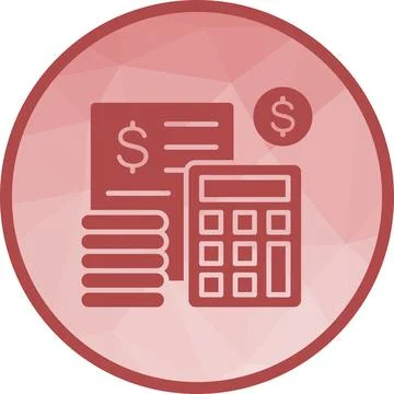 Budget Calculations icon vector image. Stock Illustration