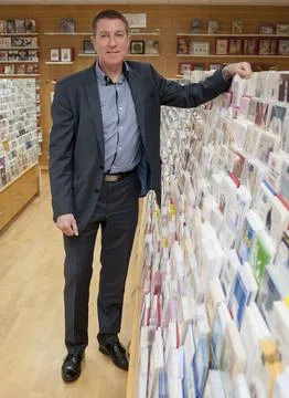 Budget Case Study: Chris Houfe Sales Director Of The Great British Card Company  Stock Photos