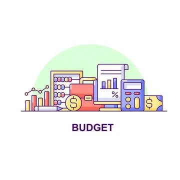Budget creative UI concept icon Stock Illustration