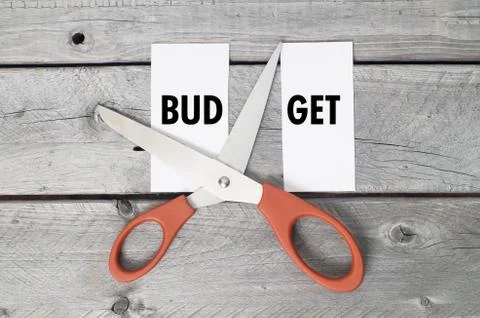 Budget cut concept 스톡 사진