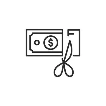 Budget Cut Icon Stock Illustration