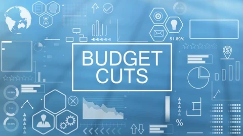 Budget Cuts, Animated Typography Video stock 116357270