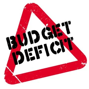 Budget Deficit rubber stamp Stock Illustration