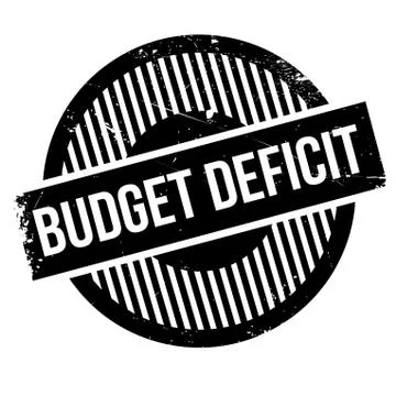 Budget Deficit rubber stamp Stock Illustration