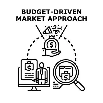 Budget driven market approach strategy planning concept イラスト素材