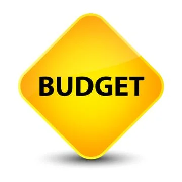 Budget elegant yellow diamond button Stock Illustration