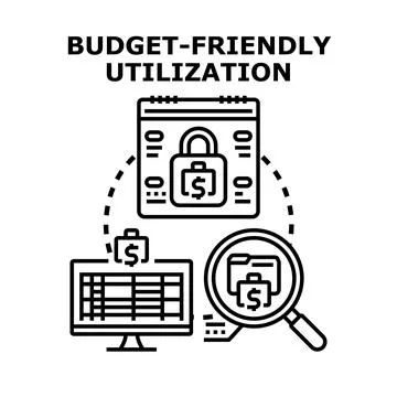 Budget friendly utilization vector concept icon Stock Illustration