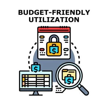 Budget friendly utilization vector concept icon Stock Illustration
