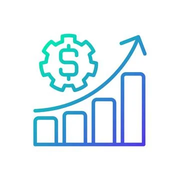 Budget gradient linear vector icon Stock-Illustration