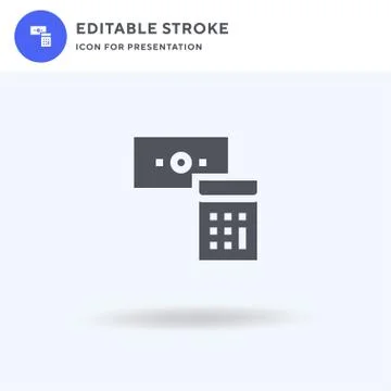 Budget icon vector, filled flat sign, solid pictogram isolated on white, logo Stock Illustration