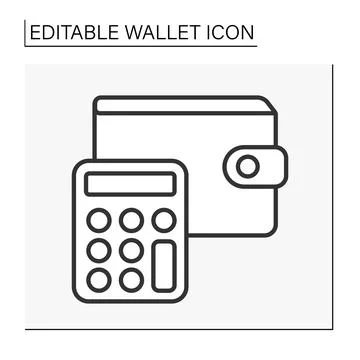Budget line icon Stock Illustration