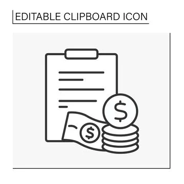 Budget line icon Stock Illustration